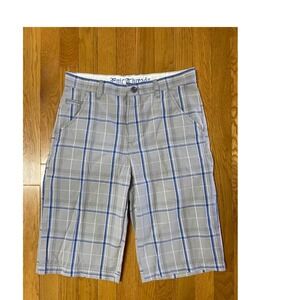 Epic Threads Boys Grey Blue Plaid Shorts Size 20 NWT  Flat Front Cotton